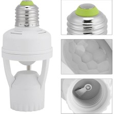 E27 360 Derece Algılama Hareket Sensörlü LED Duy Kızılötesi Hareket Sensörlü Lamba Duyu Yüksek Hassasiyetli Güvenli ve Enerji Tasarruflu