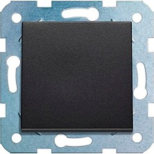 Viko Novella Siyah Anahtar Mekanizma+Düğme Kapak Çabuk Bağlanti Çarpma Karşıtı Çocuk Korumalı