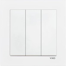 Viko Karre 55 Beyaz Üçlü Anahtar C1 Mekanizma