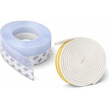 Kyrotech 10 Metre Kapı Pencere Yalıtım Bandı Seti, 5 Mt, 35 mm Silikon Conta ve 5 mt D Tipi Rüzgar ve Isı Yalıtım Şeridi, Kendinden Yapışkanlı, Soğuk ve Haşere Önleyici, Beyaz 2’li Set