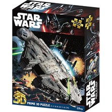 3 Adet Star Wars Prime 3D 500 Parça Puzzle