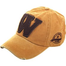 Delixa W Sarı Snapback Beyzbol Şapka Unisex Erkek Kadın Cap Yazlık Ayarlanabilir