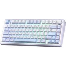 Delixa F75 Mekanik Rgb Tkl Gray Switch Kablosuz Makrolu Hot Swap Klavye Buz Mavisi