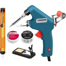 5 Parça Tetikli Otomatik Beslemeli Havya Lehim Tabancası Seti - 60W 480°C Yeni Nesil Seramik Isınma - Tek El Kullanım