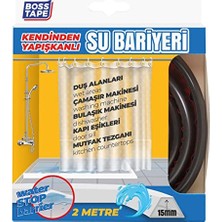 Duş, Kapı Eşiği, Mutfak Tezgahı Etrafı Su Kesici Bariyer Siyah - 2 Metre