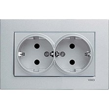 Viko Novella Met Beyaz Ikili Toprakli Priz Çarpma Karşıtı Çocuk Korumalı