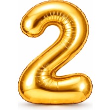 Eng Parti Dünyası Gold Rakam Folyo Balon 0–9 | Parlak Gold Doğum Günü ve Parti Balonu