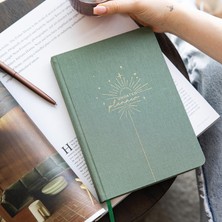 Delixa A5 Keten Süresiz Planlayıcı Ajanda Yeşil