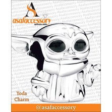 Asaf Accessory Yoda Charm Gümüş Kaplama ile Star Wars Hayranları için Eşsiz Tasarım