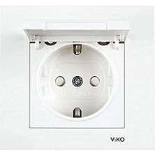 Viko Karre Beyaz Kapakli Top Priz Çarpma Karşıtıa.opp