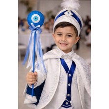 Eng Parti Dünyası 3’lü Mavi Nazar Boncuklu Çubuk Süs – 30 cm Dekoratif Parti ve Mevlüt Süsü