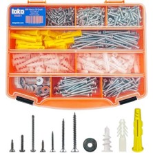 Hobi-1 891 Parça 12 Çeşit, Pul, Vida ve Dübel Seti, Organizer Takım Çantalı