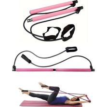 Delixa Squat Pilates Jimnastik Egzersiz Çubuğu Portable Squat Barı Direnç Lastiği