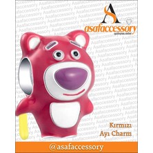 Asaf Accessory Kırmızı Ayı Charm