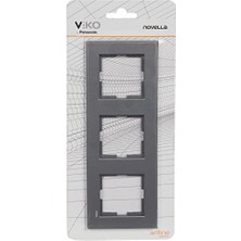 Viko Novella Füme Üçlü Çerçeve