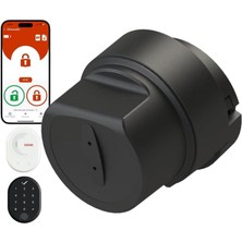 Desi Utopic Rxe Akıllı Kilit, Ios/android Uyumlu, Çelik Kapılar Için, Delme Biçme ve Değiştirme Olmadan Kolay Montaj (Utopic Rxe + Wifi Köprü + Parmak Izi & Tuş Takımı) (Google Home ve Alexa Uyumlu)