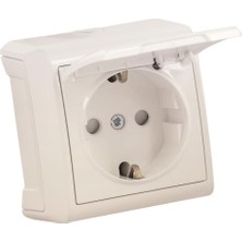 Viko Vera Krem Kapaklı Topraklı Priz Çarpma Karşıtı