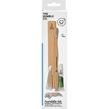 4 Adet Humble Travel Kit Seyahat Seti - Yeni Tasarım (Diş Fırçası + Diş Macunu + Kulak Çubuğu + Kürdanlı Diş Ipi + Bambu Kap)