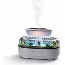 Yağmur Damlası Efektli Hava Nemlendirici ve Aroma Difüzör, Doğa Ses Modları, LED Ambiyans Işıklı, Sessiz Çalışma, Dekoratif Tasarım