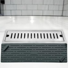 Tineke Gri Renk Uzun Model Kötü Koku Önleyici Silikon Mat Banyo Mutfak Lavabo Balkon Gider Tıpası Kapağı