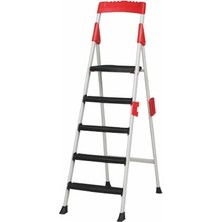 HDY Store Devecioğlu Noax 4+1 Geniş Basamaklı Merdiven 10 Basamaklı %100 Alüminyum Kaymaz Özellikli