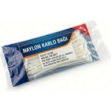 Smartizi 100 Adet Beyaz Kablo Bağı 25 cm - Jant Kapağı ve Sanayi Tipi Büyük Boy Cırt Kelepçe - Ekstra Güçlü Plastik Bağ