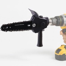 Matkap Uyumlu Zincirli Dal Budama Testeresi Ahşap Sunta Mdf Kesme Aparatı Tutma Kollu Zincir Dahil