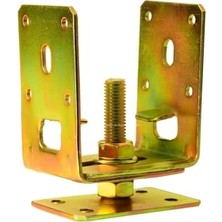 Metal Pergule Ayağı, 7‑12 cm Ayarlanabilir, M14 Civatalı, Tablalı, Bahçe, Kamelya, Tente Ayağı, Dayanıklı Galvanizli Pergola Ayak