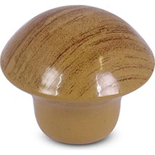 10 Adet Nobel Mantar Düğme Kulp Çekmece Dolap Kapak Kulpu Kulbu Kayın