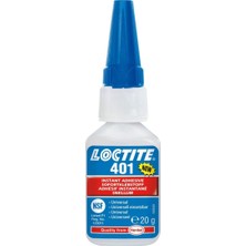 Loctite 401 Hızlı Yapıştırıcı 20 gr Tüm Yüzeylerde Kullanım İçin Uygun Düşük Viskozite