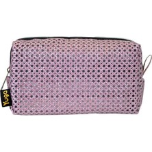 Delixa Yuga Makyaj Çantası Fileli Pembe