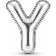 Eng Parti Dünyası Y Harfi - Gümüş Folyo Harf Balon 40 Inç