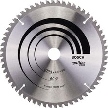 Bosch Daire Testere Bıçağı Optiline Wood 254-30 mm Diş Sayısı 60