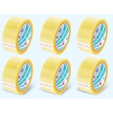 Şeffaf Koli Bandı - 45MM*100MT - 38 Mikron - Akrilik (6 Adet)