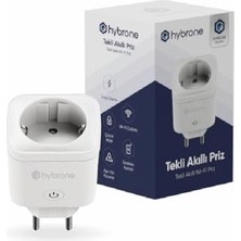 Hybrone Akım Korumalı Wi-Fi Akıllı Priz, Enerji Izleme, Çocuk Kilidi, 16 Amper, Uygulama ile Uzaktan Kontrol