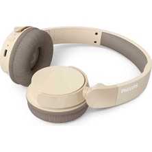 3 Adet Philips TAH3209BG Kablosuz Kulak Üstü Kulaklık Dinamik Bas, Bluetooth, Çok Noktalı Bağlantı 25 Saat Bej