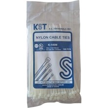 Cırt Kelepçe 100'LÜ Paket Yüksek Dayanıklılık, Çok Amaçlı Naylon Kablo Bağı Beyaz Renk Iç ve Dış Mekan Kullanımı (142 * 2,5)