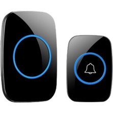 Alfalink Kablosuz Kapı Zili Ledli Uzaktan Kumandalı Işıklı Kapı Zili Yüksek Sesli 300MT Uzun Mesafeli - 1 Buton + 1 Zil