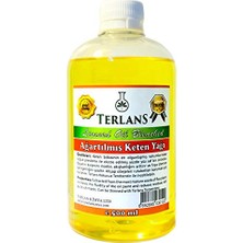 HDY Store Terlans 500 ml Keten Yağı Ahşap Koruyucu Teneke Ambalajda Aknejenik Ciltler İçin Nemlendirici