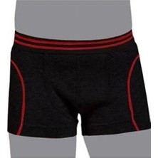 Tutku Çocuk Boxer Paket 6lı Düz Penye Kumaş Tam Kalıp Slim Siyah Model