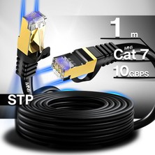 Mn6 M109F Cat7 Kablo 1 Metre/Bakır Tel-10GBPS-50 Mikron Altın Kaplama/Stp/1 Metre Cat7 Ethernet Kablosu