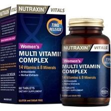 Nutraxin Kadınlar İçin Multi Vitamin Kompleksi 60 Tablet Zaman Salınımlı Vitamin ve Mineral İçerir