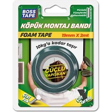 Solvent Akrilik Aksesuar Köpük Montaj Bandi 10 Kg, 19 mm x 2 Metre Boyut
