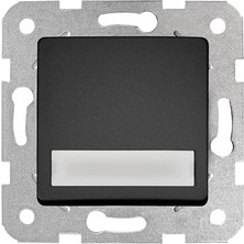 Viko Linnera Life Gece Siyahı Işıklı Etiketli Zil 24V Çabuk Bağlantı Mekanizma ve Düğme