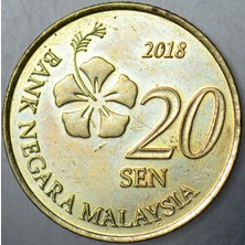 Banknoting Malezya 20 Sen 2018 Çilaltı.