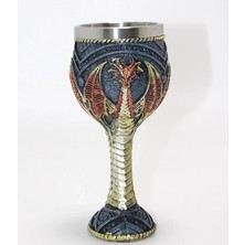 Asiltech Ejderha Tasarımı 3D Kabartmalı Çelik Kadeh Bardak