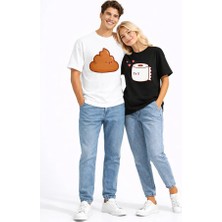Nevermind Sevgili Kombini Eğlenceli Baskılı Çift Tişört Oversize Unisex Partner Tişört 2’li Set