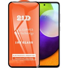 Bukrem Store Samsung Uyumlu A52 Ekran Koruyucu 21D Tam Kaplayan Kavisli
