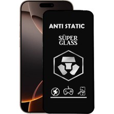 Bukrem Store Apple Uyumlu   iPhone 16 Pro Max Anti Static Toz Tutmaz Çerçeveli Ekran Koruyucu