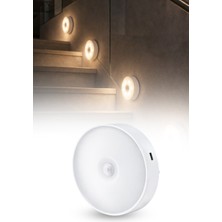 Omilife Hareket Sensörlü USB Şarjlı Beyaz LED Işık Lamba (Sensörlü)